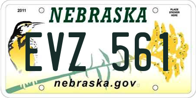 NE license plate EVZ561