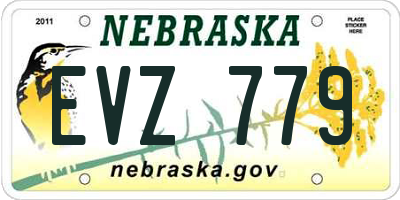 NE license plate EVZ779