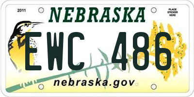 NE license plate EWC486
