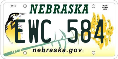 NE license plate EWC584