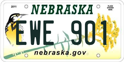 NE license plate EWE901