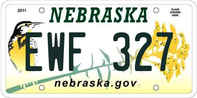 NE license plate EWF327