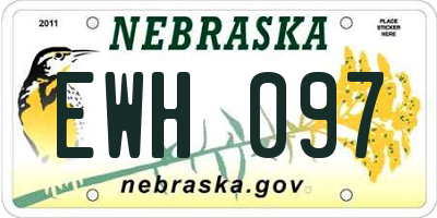 NE license plate EWH097