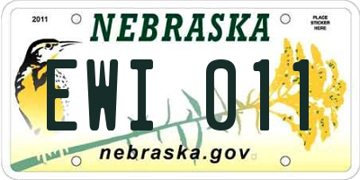 NE license plate EWI011