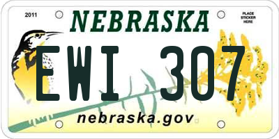 NE license plate EWI307