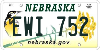 NE license plate EWI752