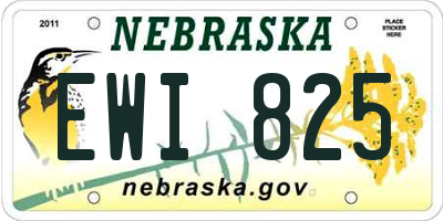 NE license plate EWI825