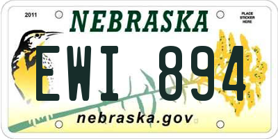 NE license plate EWI894