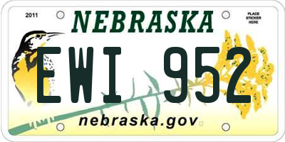 NE license plate EWI952