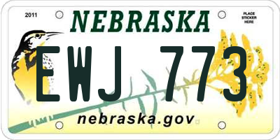 NE license plate EWJ773