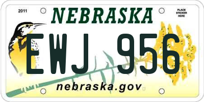 NE license plate EWJ956