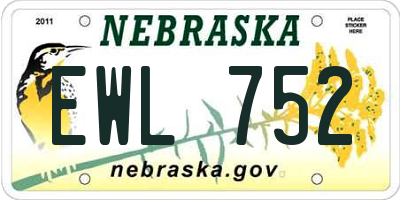 NE license plate EWL752