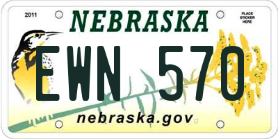 NE license plate EWN570