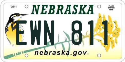 NE license plate EWN811