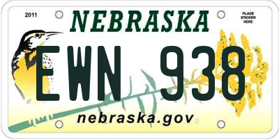 NE license plate EWN938