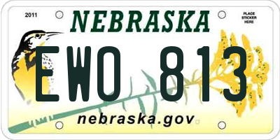 NE license plate EWO813