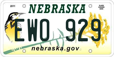 NE license plate EWO929