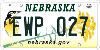 NE license plate EWP027