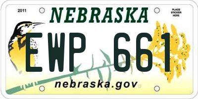 NE license plate EWP661