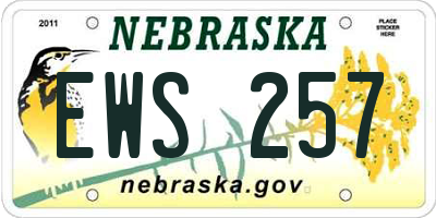 NE license plate EWS257