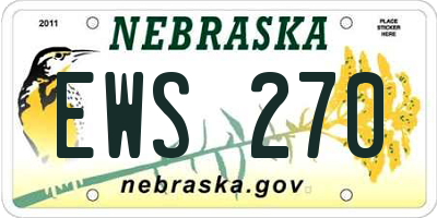 NE license plate EWS270
