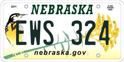 NE license plate EWS324