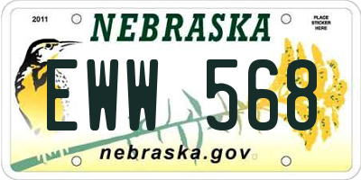 NE license plate EWW568