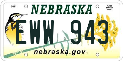 NE license plate EWW943