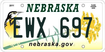 NE license plate EWX697