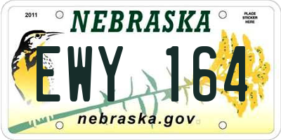 NE license plate EWY164