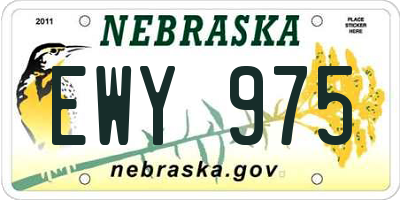NE license plate EWY975