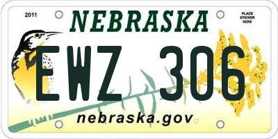 NE license plate EWZ306