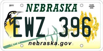 NE license plate EWZ396