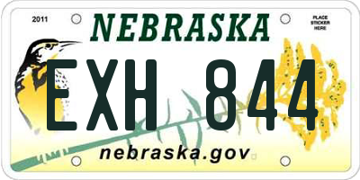 NE license plate EXH844
