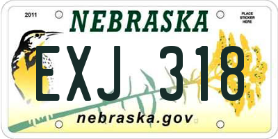 NE license plate EXJ318