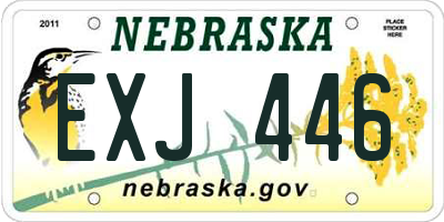 NE license plate EXJ446