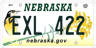 NE license plate EXL422