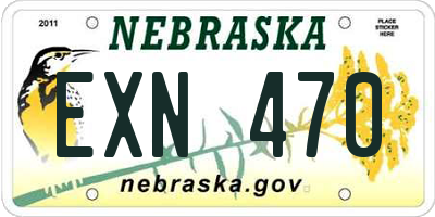 NE license plate EXN470