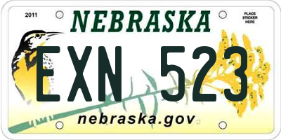 NE license plate EXN523