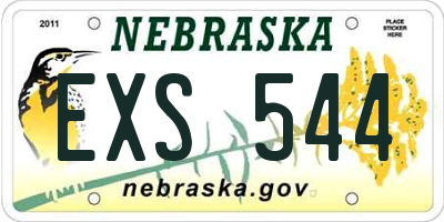 NE license plate EXS544