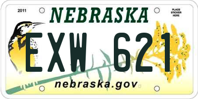 NE license plate EXW621