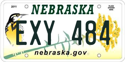 NE license plate EXY484
