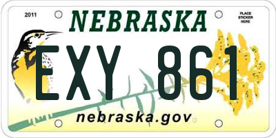 NE license plate EXY861