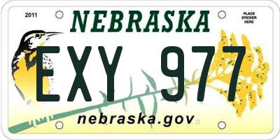 NE license plate EXY977