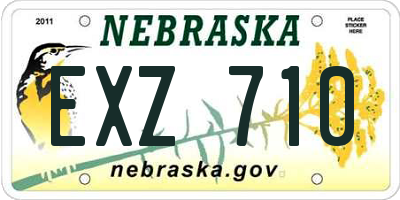 NE license plate EXZ710