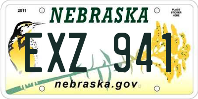 NE license plate EXZ941