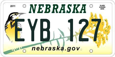 NE license plate EYB127