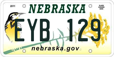 NE license plate EYB129