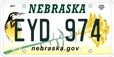 NE license plate EYD974