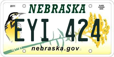 NE license plate EYI424